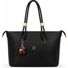 Pololiza Kadın Omuz Çantası Çapraz Askılı Premium Yumuşak Dokulu Raven Büyük Hacimli 4 Gözlü 40X27X10 cm