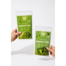 Lilo Natural Freeze Dried 2'li Sebze Paketi - Bezelye & Brokoli Tozu 2X50 G - Dondurularak Kurutulmuş %100 Sebze Tozu