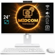 Midcom J-Tech Rapid I5 7400 16GB Ram 128GB SSD 24" Pivot - Webcam - Wifi All In One Bilgisayar