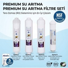 Segy Home Alkalix 5 Aşamalı Premium Su Arıtma Filtre Seti - Nsf Onaylı Hindistan Cevizi Karbonlu Ters Ozmoz Ro Uyumlu Ev Tipi Su Filtresi(Membransız)