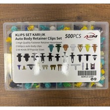 Teknolojik Garaj 500 Parça Trim Klip Araba Bağlantı Elemanları , Kapı Döşeme Klips Seti