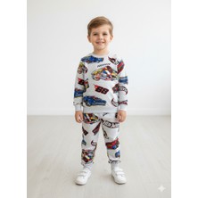Cubbux Erkek Çocuk Pijama Takımı Desenli Ekonomik (1 Beden Büyükalınız)
