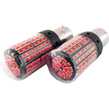 144 LED Tek Duy Oto LED Ampülü Kırmızı Güçlü Işık Tak Kullan ( 2 Adet )