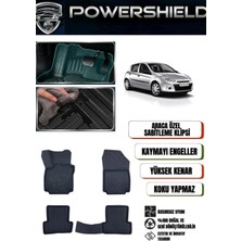 POWERSHIELD Renault Clio 3 2005-2011 Arası Uyumlu Araca Özel Premium 5D Havuzlu Oto Paspas Takımı
