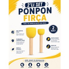 Pon Pon Fırça - Yağlı Boya, Akrilik Boya(Ponpon Tampon Tanpon Fırça)