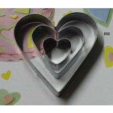 Depposite Metal 3 Lü Kalp Set