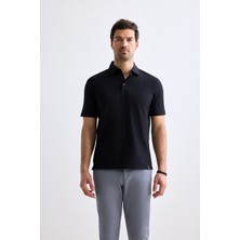 JustBoga Erkek Polo Yaka Muscle Fit Pamuklu Likralı Soft Touch Tişört