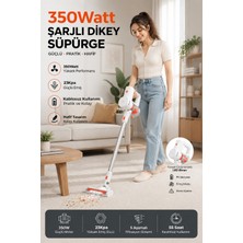Robo Hiking Hd 12 Şarjlı Dikey Süpürge Beyaz