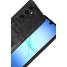 Bezos Galaxy A17 5g Sara Kartvizitli Deri Kılıf - Siyah