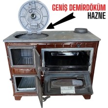 Kuzinecim Kuzine Soba Geniş Fırınlı Demirdöküm Derin Yanma Haznesi