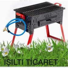 Cemre Tüplü Mangal Büyük Boy Emaye Lav Taşlı