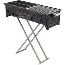 Cemre C17 Portatif Ayaklı Battal Kömürlü Mangal 28*80 cm