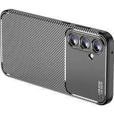 Bezos Galaxy A15 4g Kılıf Auto Focus Karbon Kapak - Siyah