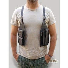 Cronder Voyager Hakiki Deri Erkek Holster Çanta | El Yapımı Göğüs ve Omuz Çantası