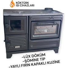 Kuzinecim Kuzine Soba Yaylı Fırın Kapaklı Şömine Tip Lüx Demirdöküm