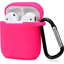 Bezos Airpods 2 (2.nesil) Sert Silikon Kılıf - Pembe