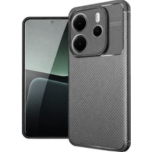Bezos Note 14 4g Kılıf Auto Focus Karbon Kapak - Gri