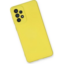 Bezos Galaxy A73 5g Kılıf Nano Içi Kadife Silikon - Sarı