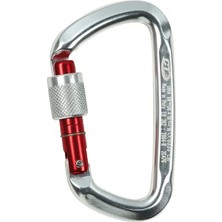 Climbing Technology Ct Kılıtlı Karabına D Kırmızı Kapılı Gumus 30KN