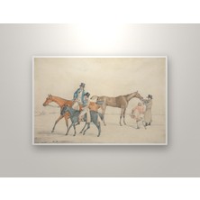 Michu Samuel Alken – After The Race; Owner Or Trainer Riding And Conversing With Jockey On Poster