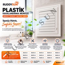 Ruddysun Plastik Beyaz  Banyo Wc Havalandırma Menfezi Panjur Acılır Kapanır Tüm Ölçüler