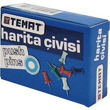 Temat 180 Renkli Harita Çivisi