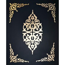 Pleksi Dolap Süsü 1 Göbek Desen ve 4 Köşe Desen (Gold)
