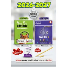 Tonguç Akademi 4 Ten 5 E Hazırlık Kitabı  + 4. Sınıf Taktikli Soru Bankası Türkçe Matematik Fen Derslerini Içerir