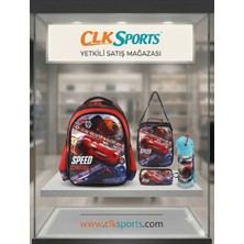 CLK Sports Cars Ilköğretim Okul Çantası , Beslenme Çantası , Kalem Kutusu - Suluk & Matara Seti