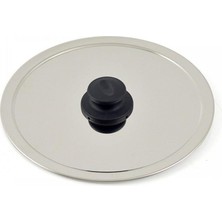 Paslanmaz Çelikten 30CM Tavalar Için Balık Tavası Kapağı NET=29CM Bakalit Kulplu Balık Çevir