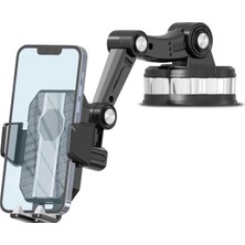 Kingma 360° Dönebilen Vakumlu Torpido ve Cam Için Araç Içi Telefon Tutucu