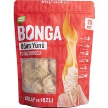 Bonga Soba, Şömine, Mangal Tutuşturucu 25 Adet 350 gr - Jel ve Çıra Alternatifi Doğal Odun Yü