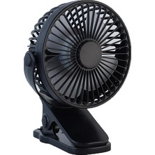 Robeve Şarjlı USB Mini Klipsli Vantilatör Fan - 3 Kademeli - 360° Hareketli - Bebek Arabası, Of