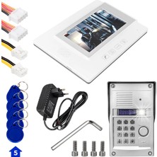 Powermaster 773TP 1 Daire 7'' Nfc - Parmak Izi Girişli Görüntülü Diafon Kapı Zili Interkom Ak