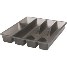 Ikea Smacker Plastik Çatal Bıçaklık Kaşıklık, Gri, 31 x 26 x 4 cm