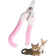 Çelik Uçlu Pembe Kedi Köpek Büyük Tırnak Makası CIN312PM
