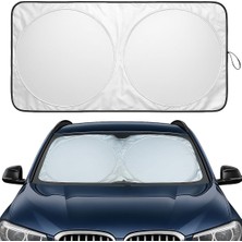 Araba Ön Cam Güneşlik Kolay Katlanabilir (150CM x 70CM) - Uv Koruma ve Isı Azaltma Otomobil Gün