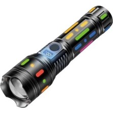 Powermaster PM-25120 Çok Fonksiyonlu Teleskopik Zoom - 5 Modlu Şarjlı El Feneri