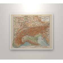 Michu Ernst Friedrich – Alpenkarte (Suddeutschland, Schweiz, Osterreich, Ostl. Franreich Poster
