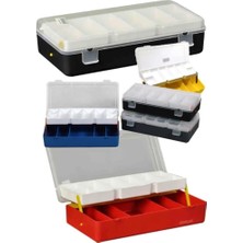 Organizer Çanta 22X11CM Takım Kutusu 13 Gözlü Çift Kat Raflı Vida Olta Şeffaf Kapaklı Edevat