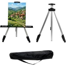Temel Katlanabilir Alüminyum Tripod Şövale - Ayarlanabilir, Ultra Hafif, Taşıma Çantalı, Güm