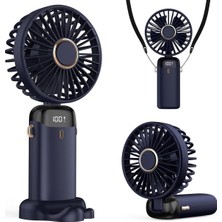 Refluxe Taşınabilir USB Vantilatör, 4200MAH Şarjlı El Tipi Fan, LED Ekranlı, 3'ü 1 Arada El/b