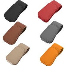 Microcase Universal Suni Deri Oto Güneş Gözlük Tutucu Askılık Mıknatıslı - AL5240 (Gri)