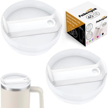 Fabenyok Stanley Cup Için 40 Oz Bardak Kapağı Yedek Kesim, Stanley Seyahat Tumbler Için 2 Paket