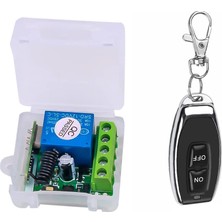 Kuuddker Dc 12 V Tek Kanallı Röle Modülü Evrensel Olmayan Anahtar Rf Röle Alıcı+1 Uzaktan Kum