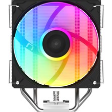 AyrStore Sama A40L, Black, 1X120MM Argb Fan, Kule Tipi Hava Soğutma, 4 Adet Gelişmiş Kompozit Isı Borusu,