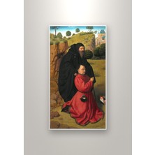 Michu Petrus Christus – Altar Panel With A Portrait Of A Donor In Scarlet Under The Protection Of Poster