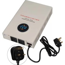 Powermaster SLIM-1500 Otomatik 1500VA Kombi Voltaj Regülatörü (Ingiliz Fişli ve Evrensel Çoklu
