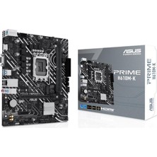AyrStore Asus Prıme H610M-K Ddr5 5600MHZ 1xvga 1xhdmı 1xm.2 USB 3.2 Matx 1700P (12. / 13. ve 14. Nesil Işl
