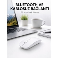 Bluetooth Kablosuz Wireless Mouse Şarjlı Sessiz Ergonomik 5000 Dpı Fare